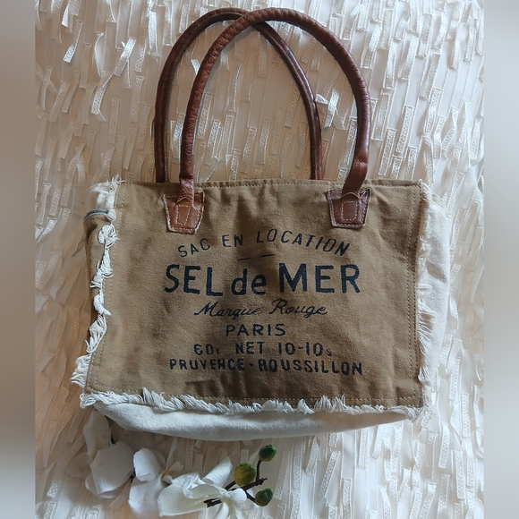 Myra Bag Handbags - Myra Bag 'SEL de MER' Canvas Tote
